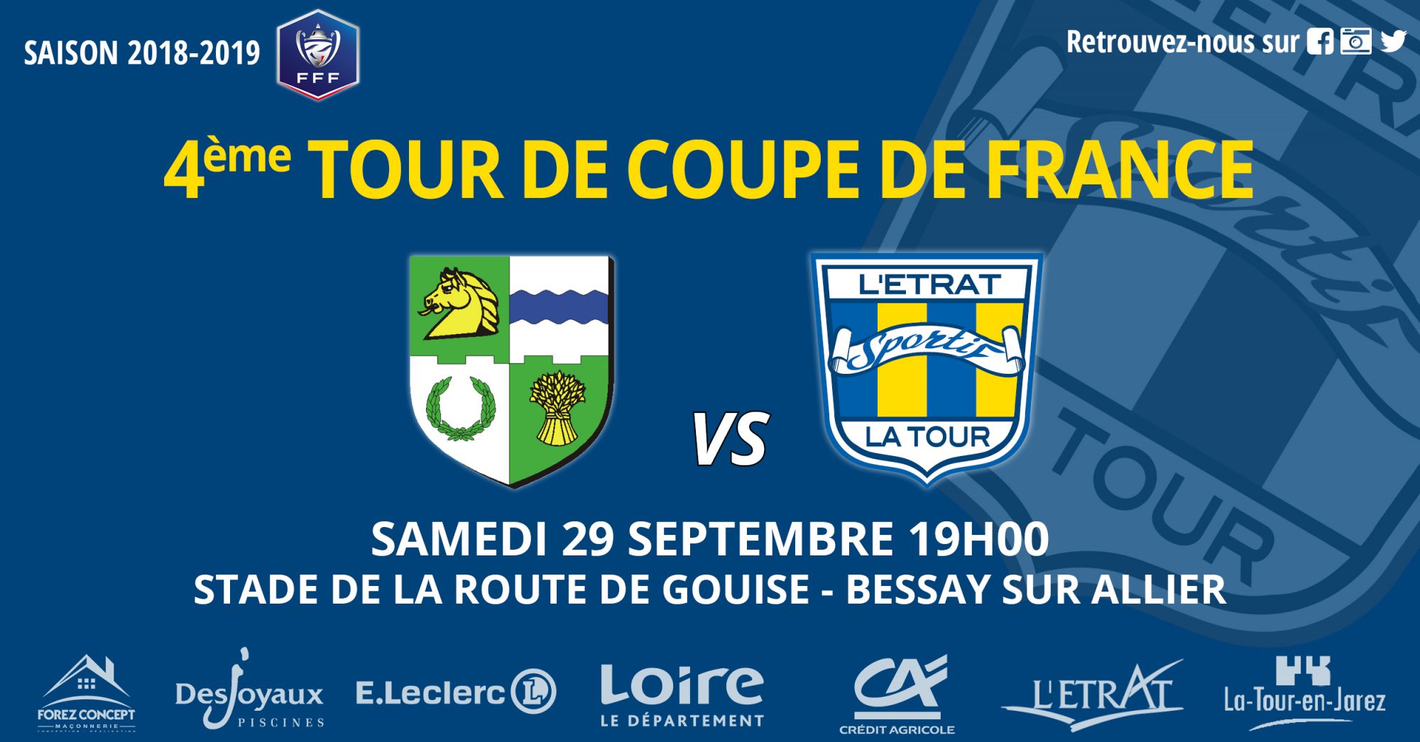 Coupe de France 4' Tour :  CS Bessay vs L'Etrat la Tour