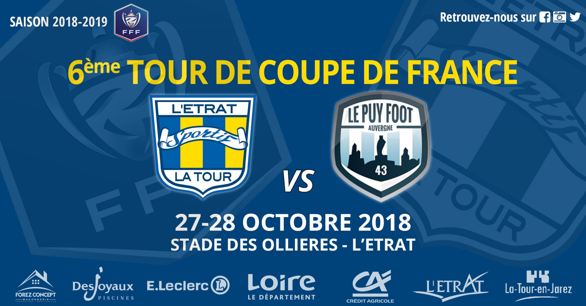 Coupe de France 6' Tour : L'Etrat recevra Le Puy Foot 43