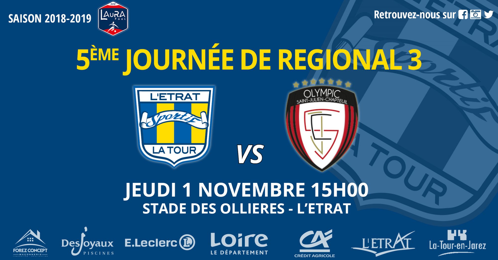 RÃ©gional 3 : L'Etrat vs St Julien en Chapteuil ce jeudi 15h