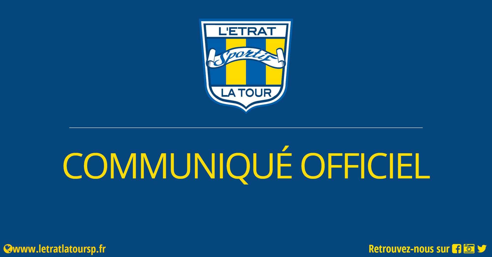 CommuniquÃ© Officiel : L'Etrat la Tour vs Le Puy Foot 43