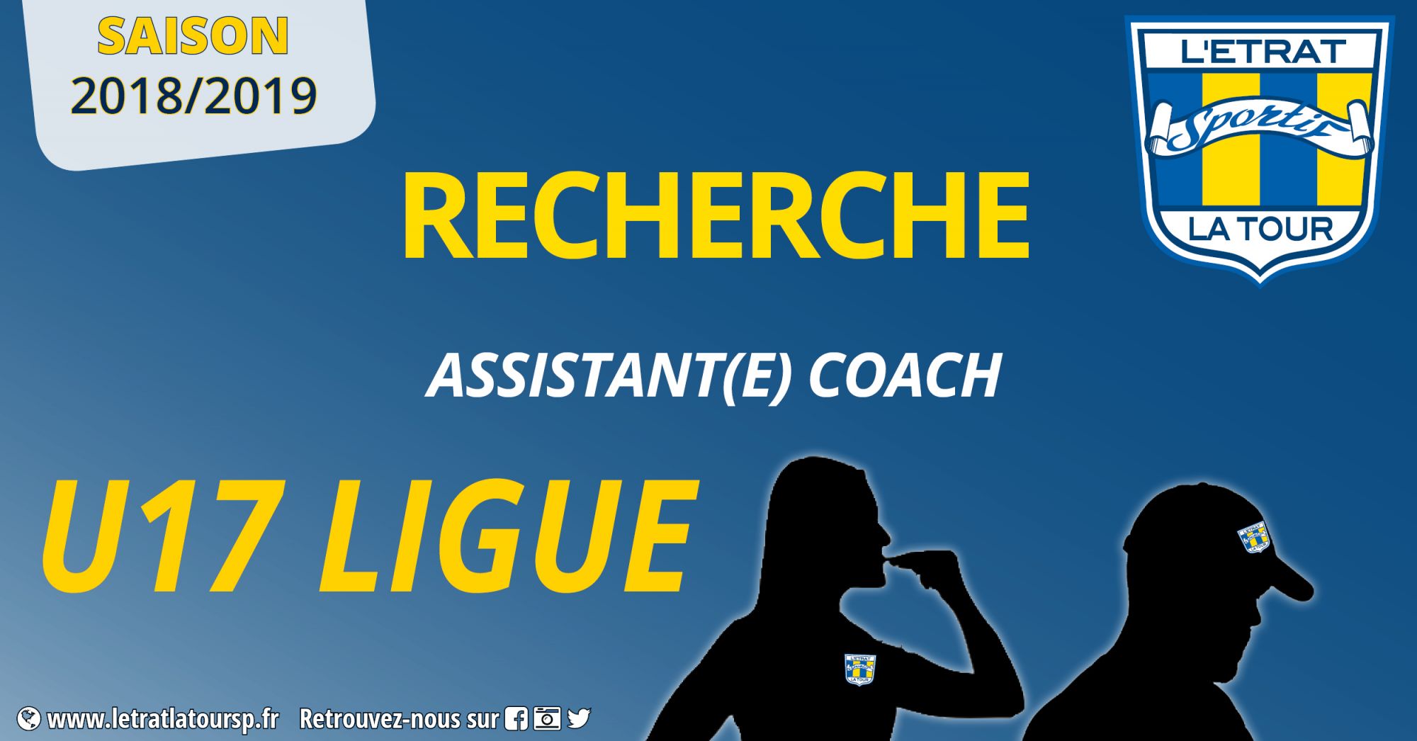Annonce : recherche un(e) assitant(e) coach pour les U17