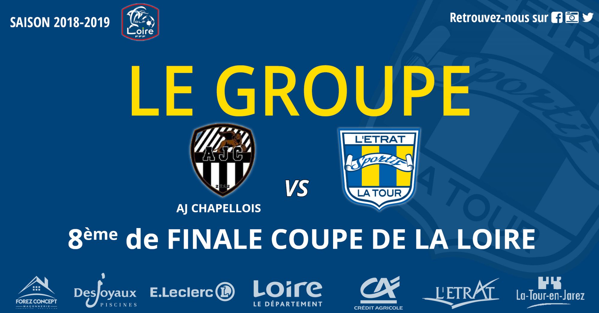 Coupe de la Loire : 8e de Finale,  le groupe de Mohamed HADI Ã  AndrÃ©zieux-BouthÃ©on